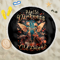 Fairy Skull Beach Blanket Hello Darkness My Old Friend - Wonder Print Shop