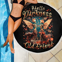 Fairy Skull Beach Blanket Hello Darkness My Old Friend - Wonder Print Shop