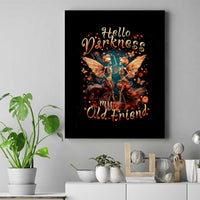 Fairy Skull Canvas Wall Art Hello Darkness My Old Friend - Wonder Print Shop