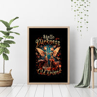 Fairy Skull Canvas Wall Art Hello Darkness My Old Friend - Wonder Print Shop