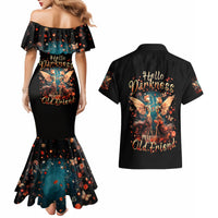 Fairy Skull Couples Matching Mermaid Dress and Hawaiian Shirt Hello Darkness My Old Friend - Wonder Print Shop