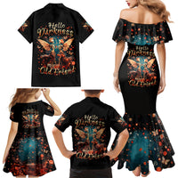Fairy Skull Family Matching Mermaid Dress and Hawaiian Shirt Hello Darkness My Old Friend - Wonder Print Shop