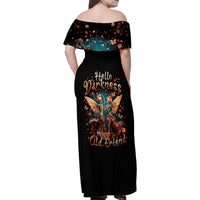 Fairy Skull Family Matching Off Shoulder Maxi Dress and Hawaiian Shirt Hello Darkness My Old Friend - Wonder Print Shop