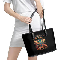 Fairy Skull Leather Tote Bag Hello Darkness My Old Friend - Wonder Print Shop