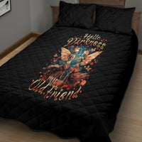 Fairy Skull Quilt Bed Set Hello Darkness My Old Friend - Wonder Print Shop