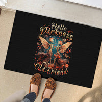 Fairy Skull Rubber Doormat Hello Darkness My Old Friend - Wonder Print Shop