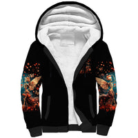 Fairy Skull Sherpa Hoodie Hello Darkness My Old Friend - Wonder Print Shop