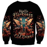 Fairy Skull Sweatshirt Hello Darkness My Old Friend - Wonder Print Shop