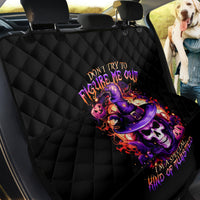 Witch Skull Back Car Seat Cover Don't Try To Figure Me Out - Wonder Print Shop