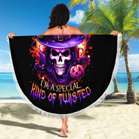Witch Skull Beach Blanket Don't Try To Figure Me Out - Wonder Print Shop