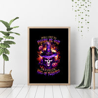 Witch Skull Canvas Wall Art Don't Try To Figure Me Out - Wonder Print Shop