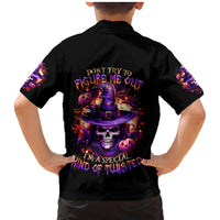 Witch Skull Family Matching Mermaid Dress and Hawaiian Shirt Don't Try To Figure Me Out - Wonder Print Shop