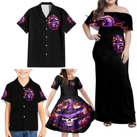 Witch Skull Family Matching Off Shoulder Maxi Dress and Hawaiian Shirt Don't Try To Figure Me Out - Wonder Print Shop