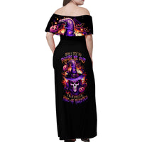 Witch Skull Family Matching Off Shoulder Maxi Dress and Hawaiian Shirt Don't Try To Figure Me Out - Wonder Print Shop