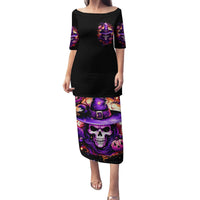 Witch Skull Family Matching Puletasi Dress and Hawaiian Shirt Don't Try To Figure Me Out - Wonder Print Shop