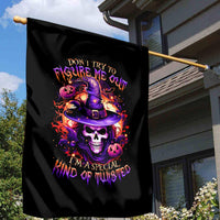 Witch Skull Garden Flag Don't Try To Figure Me Out - Wonder Print Shop