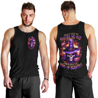 Witch Skull Men Tank Top Don't Try To Figure Me Out - Wonder Print Shop