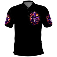 Witch Skull Polo Shirt Don't Try To Figure Me Out - Wonder Print Shop