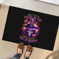 Witch Skull Rubber Doormat Don't Try To Figure Me Out - Wonder Print Shop
