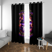 Witch Skull Window Curtain Don't Try To Figure Me Out - Wonder Print Shop