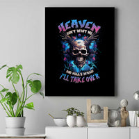 Wings Skull Canvas Wall Art Heaven Don't Want Me Hell Afraid I Take Over - Wonder Print Shop