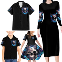 Wings Skull Family Matching Long Sleeve Bodycon Dress and Hawaiian Shirt Heaven Don't Want Me Hell Afraid I Take Over - Wonder Print Shop