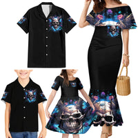 Wings Skull Family Matching Mermaid Dress and Hawaiian Shirt Heaven Don't Want Me Hell Afraid I Take Over - Wonder Print Shop
