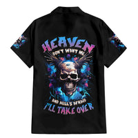 Wings Skull Family Matching Mermaid Dress and Hawaiian Shirt Heaven Don't Want Me Hell Afraid I Take Over - Wonder Print Shop