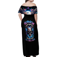 Wings Skull Family Matching Off Shoulder Maxi Dress and Hawaiian Shirt Heaven Don't Want Me Hell Afraid I Take Over - Wonder Print Shop