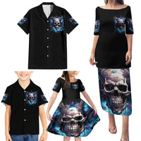 Wings Skull Family Matching Puletasi Dress and Hawaiian Shirt Heaven Don't Want Me Hell Afraid I Take Over - Wonder Print Shop