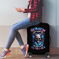 Wings Skull Luggage Cover Heaven Don't Want Me Hell Afraid I Take Over - Wonder Print Shop