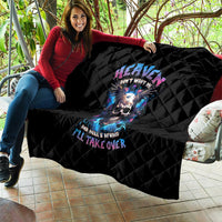 Wings Skull Quilt Heaven Don't Want Me Hell Afraid I Take Over - Wonder Print Shop
