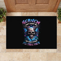 Wings Skull Rubber Doormat Heaven Don't Want Me Hell Afraid I Take Over - Wonder Print Shop
