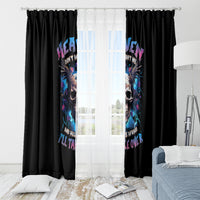 Wings Skull Window Curtain Heaven Don't Want Me Hell Afraid I Take Over - Wonder Print Shop