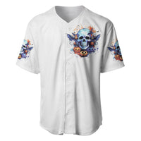 Bat Skull Baseball Jersey I Talk I Smile But Be Carefull When I Silent - Wonder Print Shop