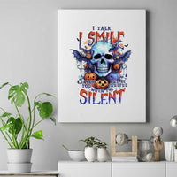 Bat Skull Canvas Wall Art I Talk I Smile But Be Carefull When I Silent - Wonder Print Shop