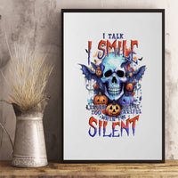 Bat Skull Canvas Wall Art I Talk I Smile But Be Carefull When I Silent - Wonder Print Shop