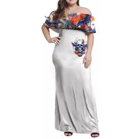 Bat Skull Family Matching Off Shoulder Maxi Dress and Hawaiian Shirt I Talk I Smile But Be Carefull When I Silent - Wonder Print Shop