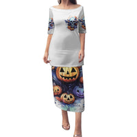 Bat Skull Family Matching Puletasi Dress and Hawaiian Shirt I Talk I Smile But Be Carefull When I Silent - Wonder Print Shop