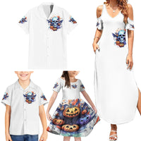 Bat Skull Family Matching Summer Maxi Dress and Hawaiian Shirt I Talk I Smile But Be Carefull When I Silent - Wonder Print Shop