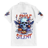 Bat Skull Family Matching Summer Maxi Dress and Hawaiian Shirt I Talk I Smile But Be Carefull When I Silent - Wonder Print Shop
