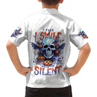 Bat Skull Kid Hawaiian Shirt I Talk I Smile But Be Carefull When I Silent - Wonder Print Shop