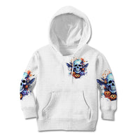 Bat Skull Kid Hoodie I Talk I Smile But Be Carefull When I Silent - Wonder Print Shop