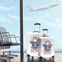 Bat Skull Luggage Cover I Talk I Smile But Be Carefull When I Silent - Wonder Print Shop