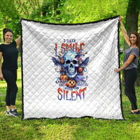 Bat Skull Quilt I Talk I Smile But Be Carefull When I Silent - Wonder Print Shop