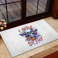 Bat Skull Rubber Doormat I Talk I Smile But Be Carefull When I Silent - Wonder Print Shop