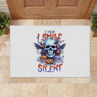 Bat Skull Rubber Doormat I Talk I Smile But Be Carefull When I Silent - Wonder Print Shop