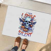 Bat Skull Rubber Doormat I Talk I Smile But Be Carefull When I Silent - Wonder Print Shop