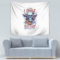 Bat Skull Tapestry I Talk I Smile But Be Carefull When I Silent - Wonder Print Shop