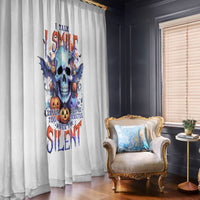 Bat Skull Window Curtain I Talk I Smile But Be Carefull When I Silent - Wonder Print Shop